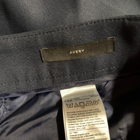 Banana Republic Avery Pants Navy Green Stripe Size 10 - Picture 9 of 9